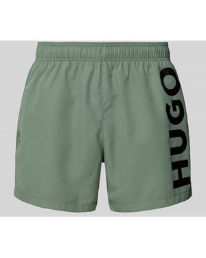 HUGO Badehose Mit Label-Print Modell 'Abas' - Grün
