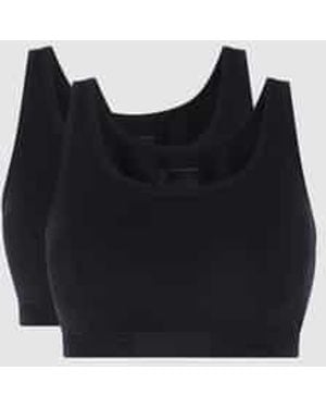 Schiesser Bustier Met Stretch In Een Set Van 2 Stuks - Zwart