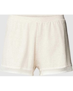 Sloggi Sweatshorts mit Spitzenbesatz Modell 'Go Ribbed' - Natur