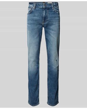 BOSS Slim Fit Jeans Im 5-Pocket-Design Modell 'Delaware' - Blau