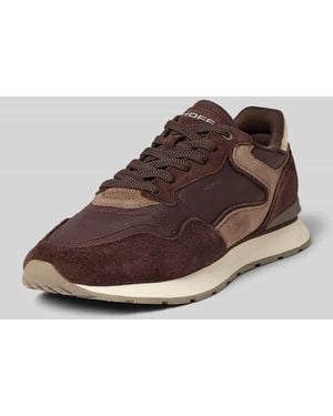 HOFF Sneaker aus Leder-Mix mit Logo-Detail Modell 'City' - Braun