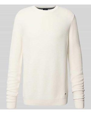 Joop! Strickpullover mit Rundhalsausschnitt - Natur