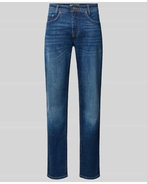 M·a·c Straight Fit Jeans aus Baumwoll-Mix Modell 'ARNE' - Blau
