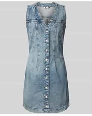 Tommy Hilfiger Nauwsluitende Jeansjurk Van Katoenmix - Blauw
