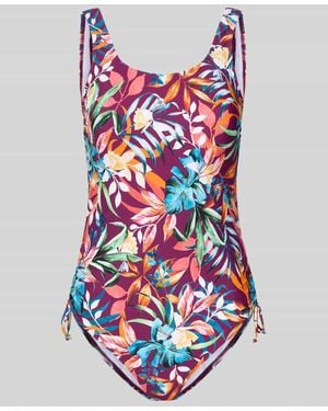 Venice Beach Slim Fit Badeanzug mit Raffungen Modell 'Cadu' - Weiß