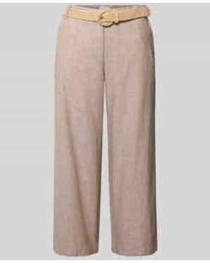 Christian Berg Women Culotte Van Linnenmix Met Riem - Naturel