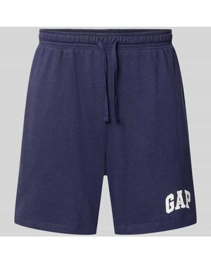 Gap Straight Fit Shorts mit Logo-Stitching Modell 'Arch' - Blau