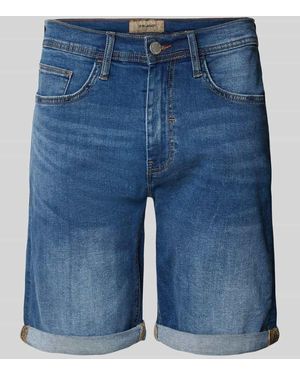 Blend Skinny Fit Jeansshorts im 5-Pocket-Design Modell 'TWISTER' - Blau