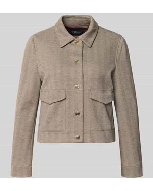 S.oliver Regular Fit Hemdjacke mit Viskose-Anteil - Natur