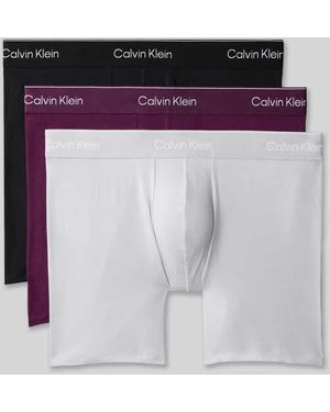 Calvin Klein Pant & Trunk aus Baumwoll-Mix im 3er-Pack Modell 'BOXER BRIEF' - Lila