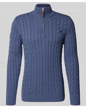 Superdry Strickpullover aus reiner Baumwolle - Blau