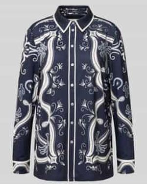 Ouí Regular Fit Blouse Met Manchetten - Blauw