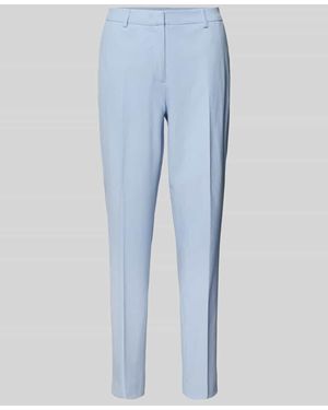 MORE&MORE Regular Fit Stoffhose Mit Bügelfalten - Blau