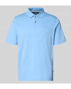 Maerz Regular Fit Poloshirt Met Borstzak - Blauw