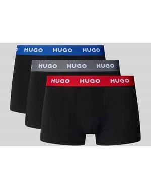 HUGO Trunks aus Baumwoll-Mix im 3er-Pack - Blau