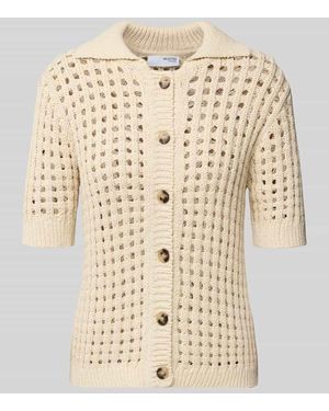 SELECTED Cardigan mit 1/2-Arm Modell 'ELLEN' - Natur