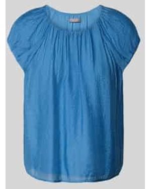 christian berg Regular Fit Blouse Met Ronde Hals - Blauw