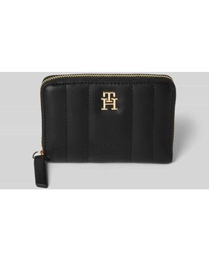 Tommy Hilfiger Portemonnaie mit Steppnähten - Schwarz