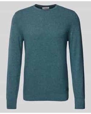 S.oliver Regular Fit Gebreide Pullover Van Puur Katoen Met Structuurmix - Groen