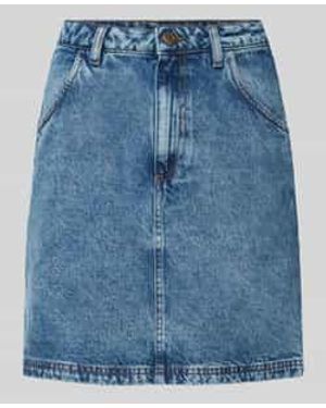 American Vintage Jeansrok Met Steekzakken, Model 'Joybird' - Blauw