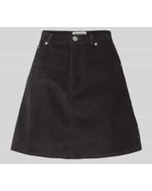 Lolly's Laundry Corduroy Rok Met Steekzakken, Model 'Evas' - Zwart