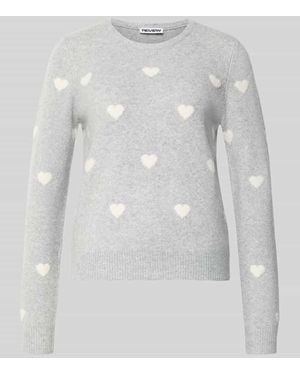 Review Strickpullover mit geripptem Saum - Grau