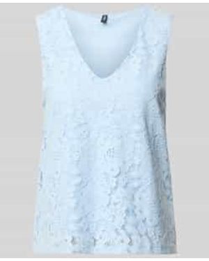 Vero Moda Regular Fit Tanktop Van Katoenmix Model 'Honey' - Blauw