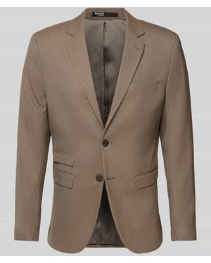 SELECTED Slim Fit 2-Knopf-Sakko Mit Pattentaschen Modell 'Neil' - Braun