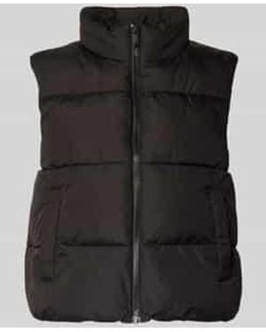 Pieces Regular Fit Bodywarmer Met Opstaande Kraag, Model 'Bee New' - Zwart