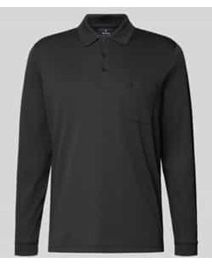 RAGMAN Regular Fit Poloshirt Met Borstzak - Zwart