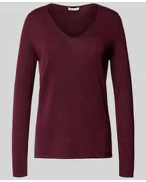 Tom Tailor Regular Fit Gebreid Shirt Van Een Mix Van Katoen En Viscose - Rood