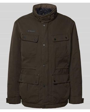 Camel Active Jacke mit Stehkragen und Pattentaschen - Mehrfarbig