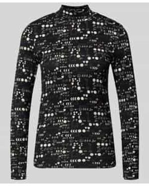 Scotch & Soda Shirt Met Lange Mouwen En Opstaande Kraag - Zwart