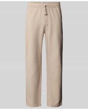 JAKE*S STUDIO MEN Straight Leg Stoffhose mit Strukturmuster - Natur