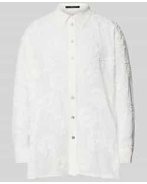 Zero Regular Fit Overhemdblouse Met Extra Brede Schouders - Wit