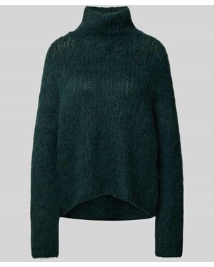 MSCH Copenhagen Strickpullover mit Stehkragen Modell 'Annalisa' - Grün