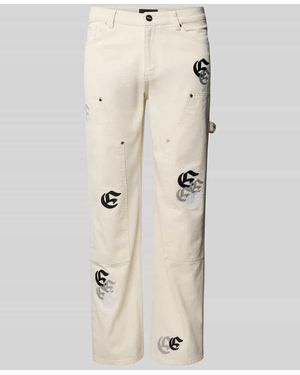 EightyFive Jeans mit 5-Pocket-Design - Natur