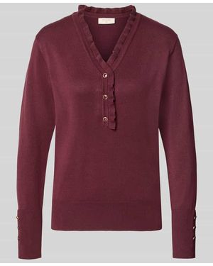 Freequent Regular Fit Pullover mit Woll-Alpaka-Anteil Modell 'Katie' - Rot