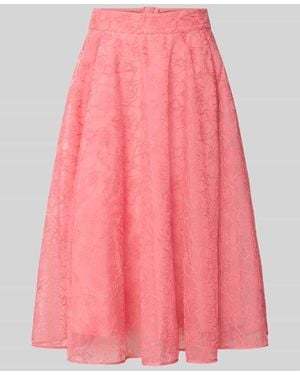 Ted Baker Midirock mit floralem Allover-Stitching Modell 'Krizie' - Pink