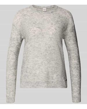 Brax Strickpullover aus Woll-Mix mit Alpaka-Anteil Modell 'Lesley' - Grau