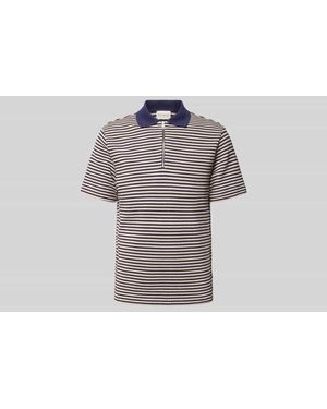 Closed Slim Fit Poloshirt in Strick-Optik - Grau