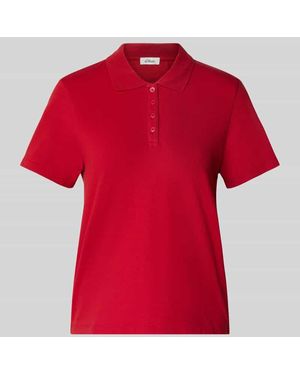 S.oliver Regular Fit Poloshirt aus Baumwoll-Mix - Rot
