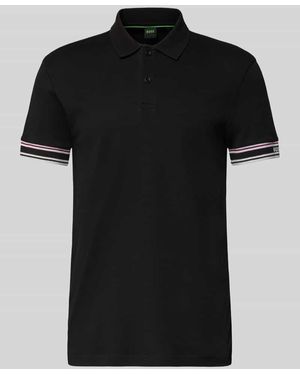 BOSS Slim Fit Poloshirt aus reiner Baumwolle Modell 'POLO ZONE' - Schwarz
