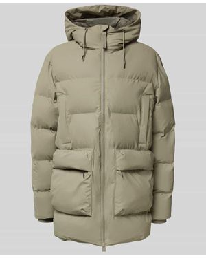 Rains Steppjacke mit Zweiwege-Reißverschluss - Grün