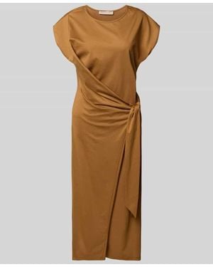 Rinascimento Midikleid in Wickel-Optik - Natur