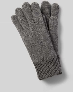 Barbour Handschuhe aus Woll-Mix mit Rippbündchen - Grau