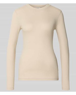 Marc O' Polo Slim Fit Langarmshirt aus Baumwoll-Mix - Natur