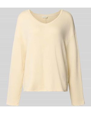 American Vintage Relaxed Fit Sweatshirt mit Baumwoll-Anteil Modell 'NISHTOWN' - Natur