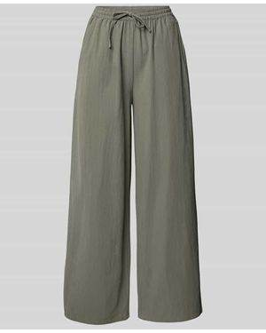Soya Concept Wide Leg Stoffhose mit verkürztem Schnitt Modell 'CISSIE' - Grau