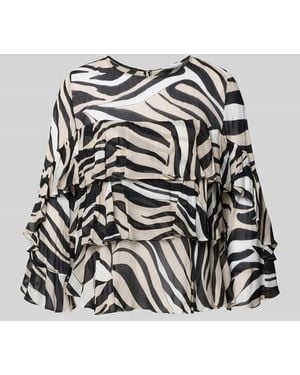 Marella Regular Fit Bluse aus reiner Viskose Modell 'Falco' - Schwarz